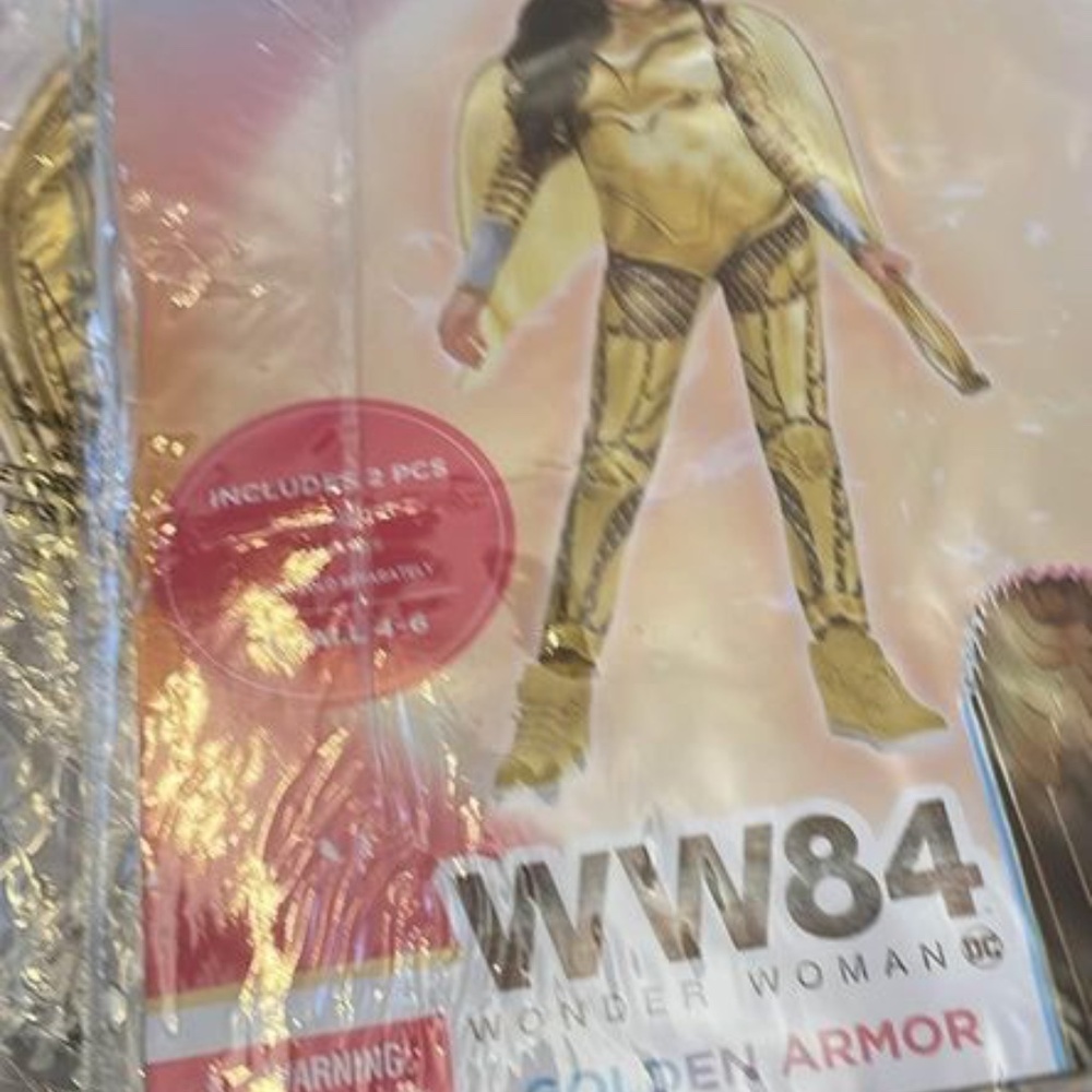 BRAND NEW girl Wonder Woman wonder woman halloween costume size S 4-6 L  12-14 - Picture 4 of 5